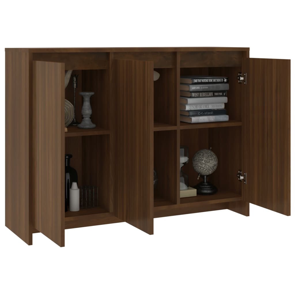 vidaXL Sideboard Braun Eichen-Optik 102x33x75 cm Holzwerkstoff