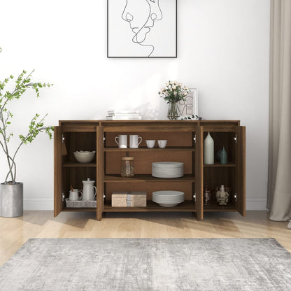 Sideboard Braun Eichen-Optik 135x41x75 cm