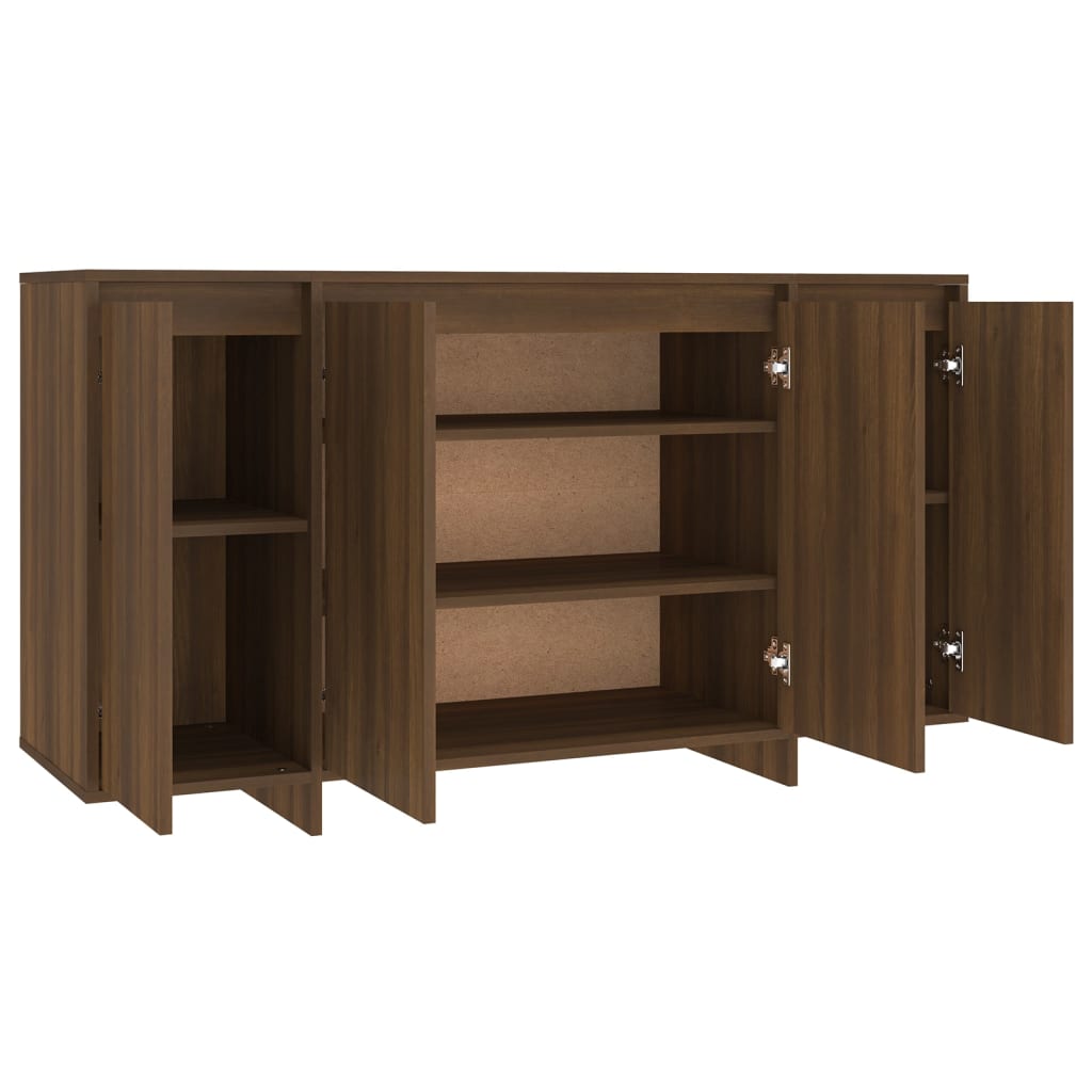 Sideboard Braun Eichen-Optik 135x41x75 cm