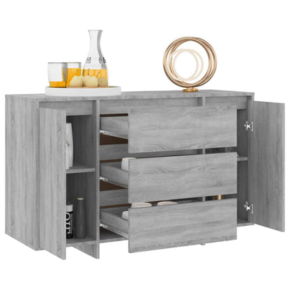 Sideboard mit 3 Schubladen Grau Sonoma 120x41x75 cm