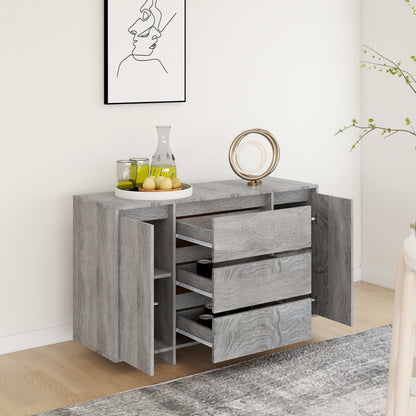 Sideboard mit 3 Schubladen Grau Sonoma 120x41x75 cm