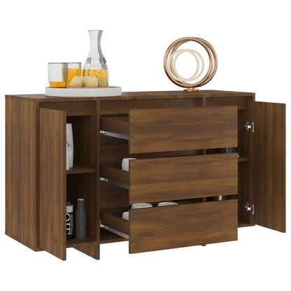 vidaXL Sideboard mit 3 Schubladen Braun Eichen-Optik 120x41x75 cm