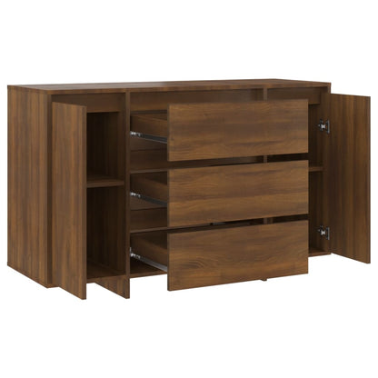 vidaXL Sideboard mit 3 Schubladen Braun Eichen-Optik 120x41x75 cm