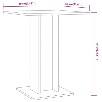 Bistrotisch Braun Eichen-Optik 60x60x75 cm Holzwerkstoff