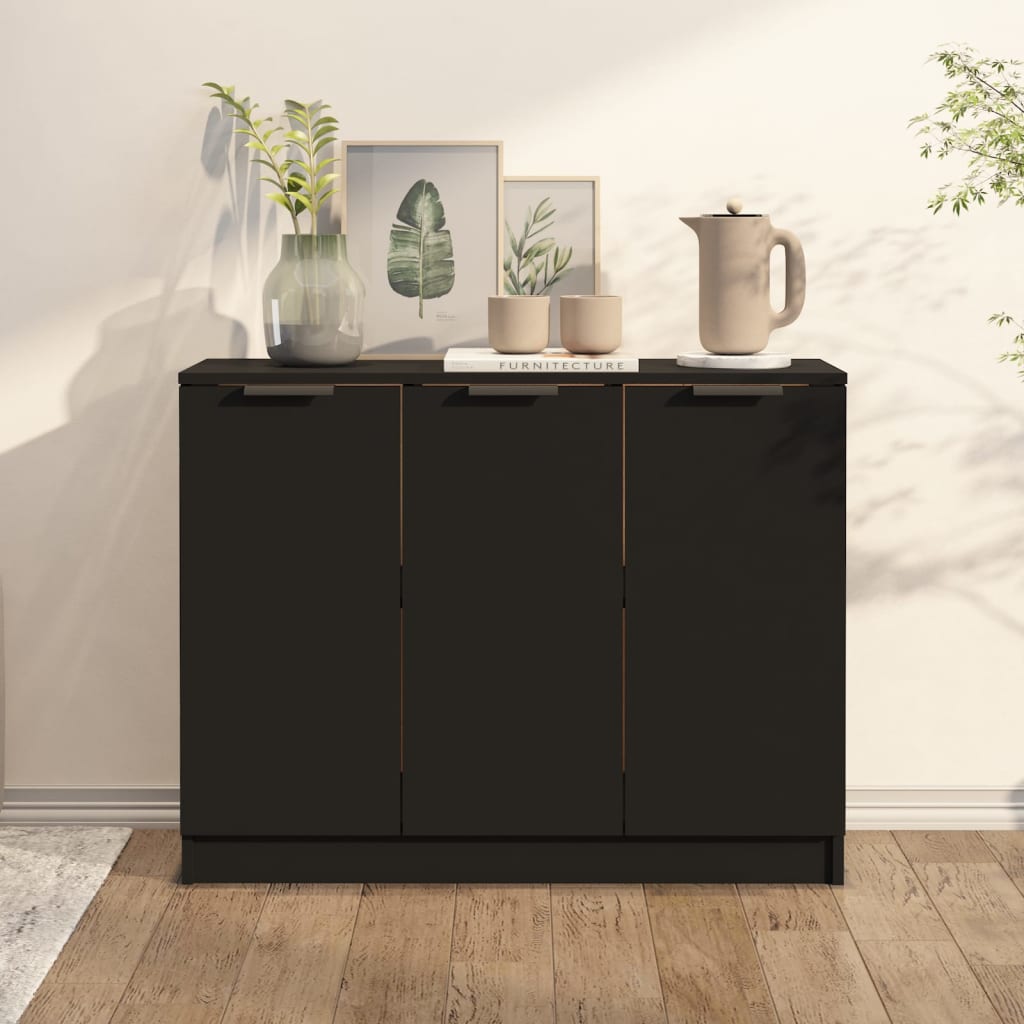 Sideboard Schwarz 90,5x30x70 cm