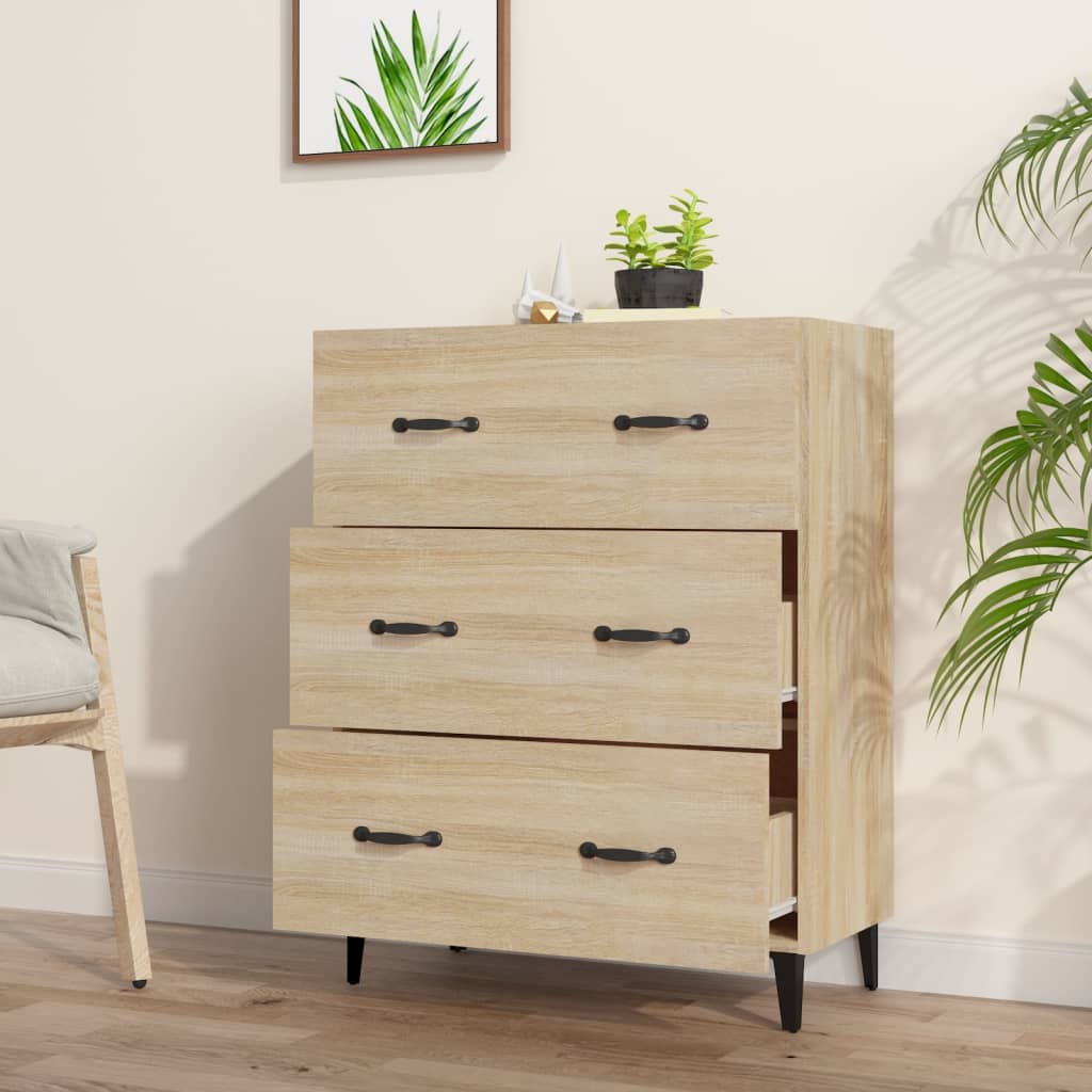 Sideboard Sonoma-Eiche 69,5x34x90 cm Holzwerkstoff