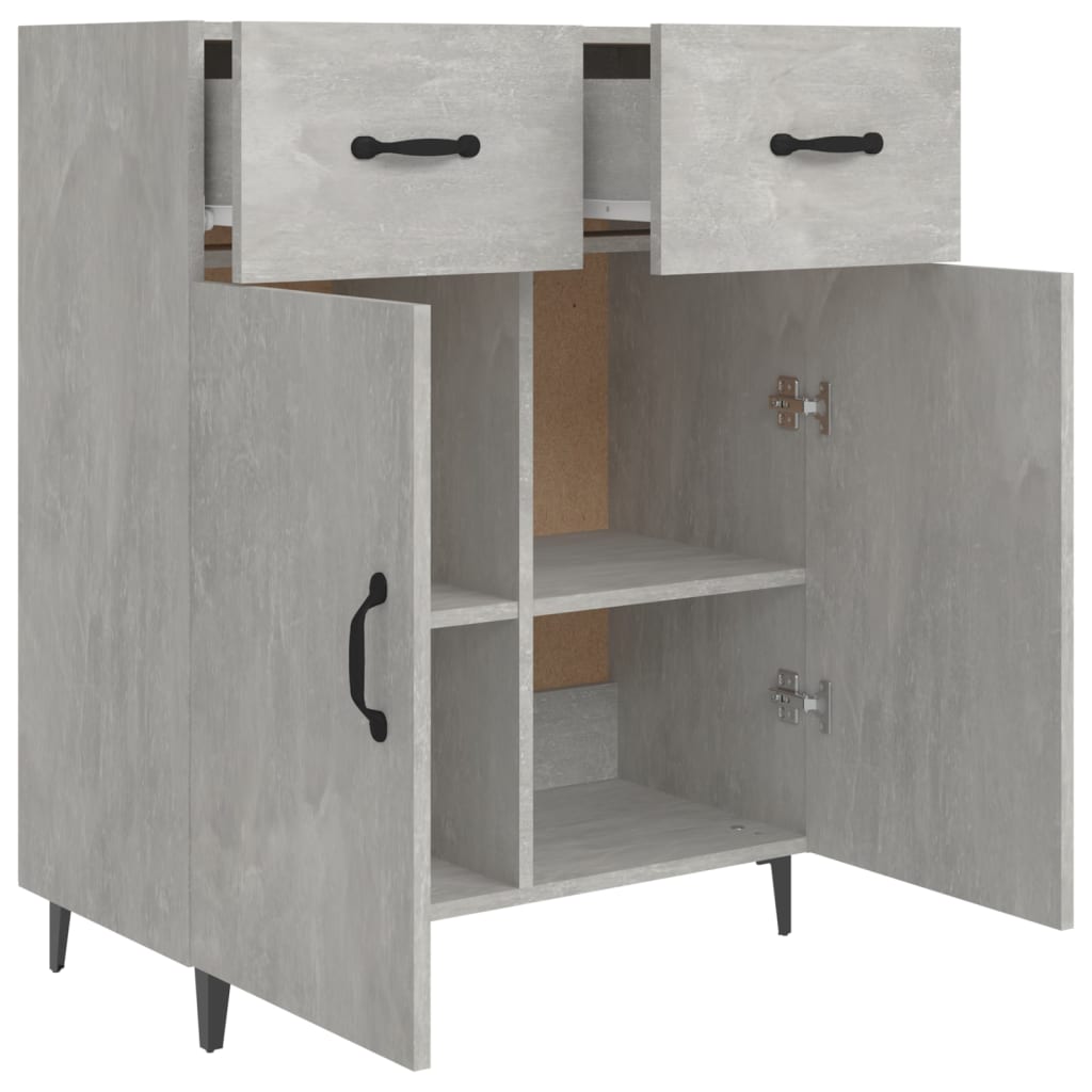 Sideboard Betongrau 69,5x34x90 cm Holzwerkstoff