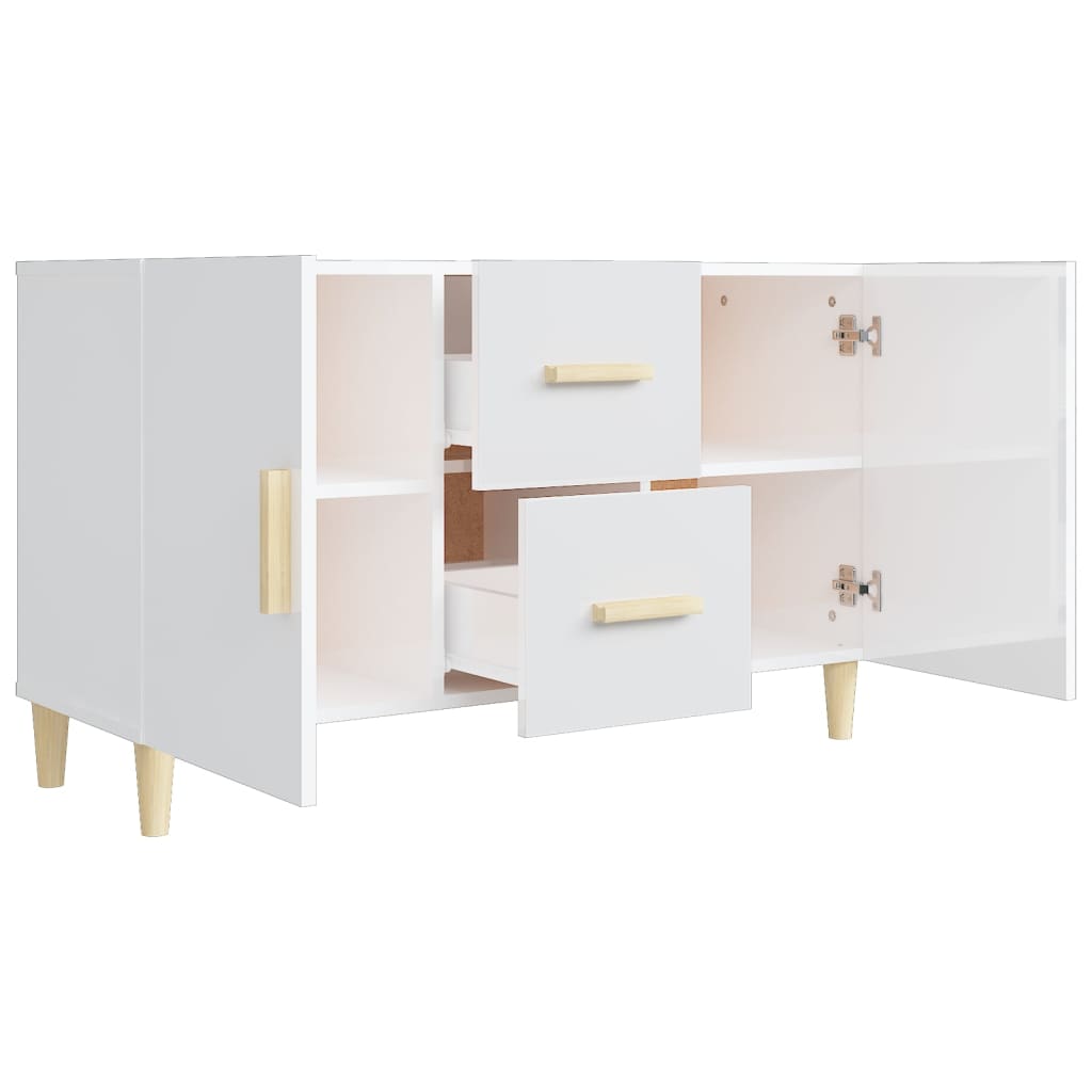 Sideboard Hochglanz-Weiß 100x36x60 cm