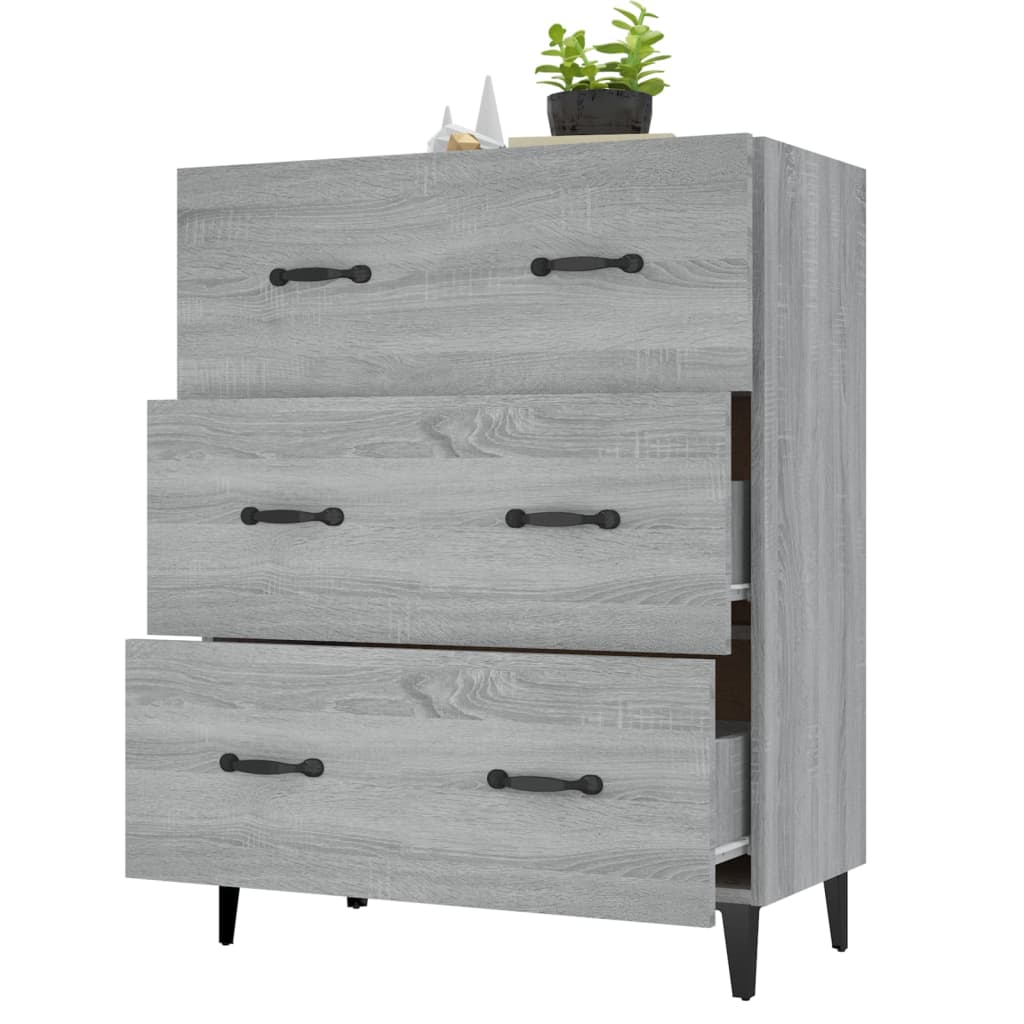 Sideboard Grau Sonoma 69,5x34x90 cm Holzwerkstoff