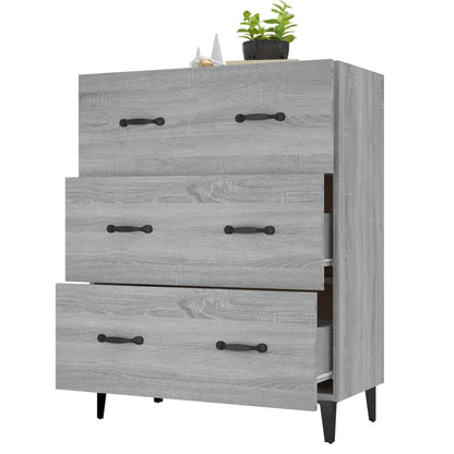 Sideboard Grau Sonoma 69,5x34x90 cm Holzwerkstoff