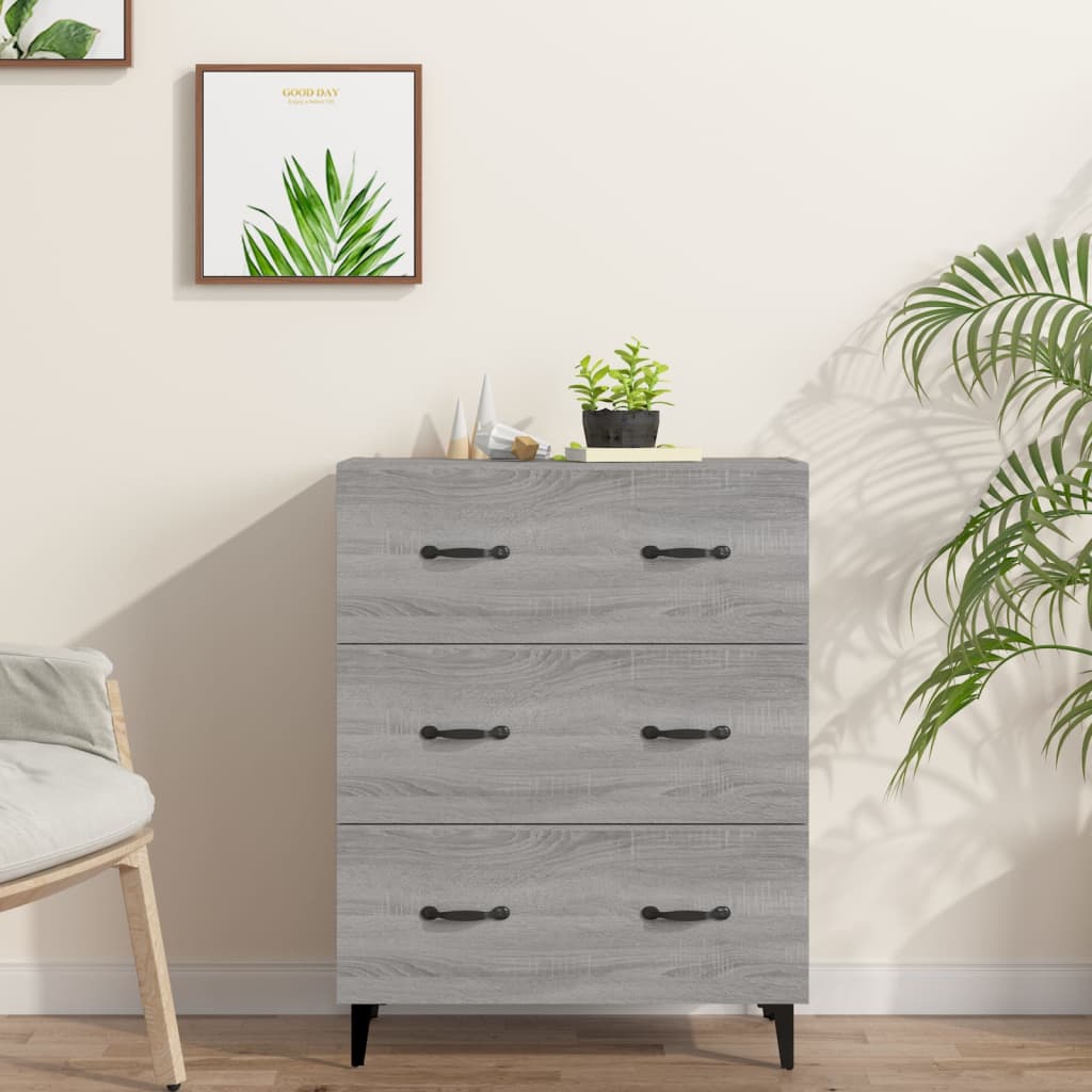 Sideboard Grau Sonoma 69,5x34x90 cm Holzwerkstoff