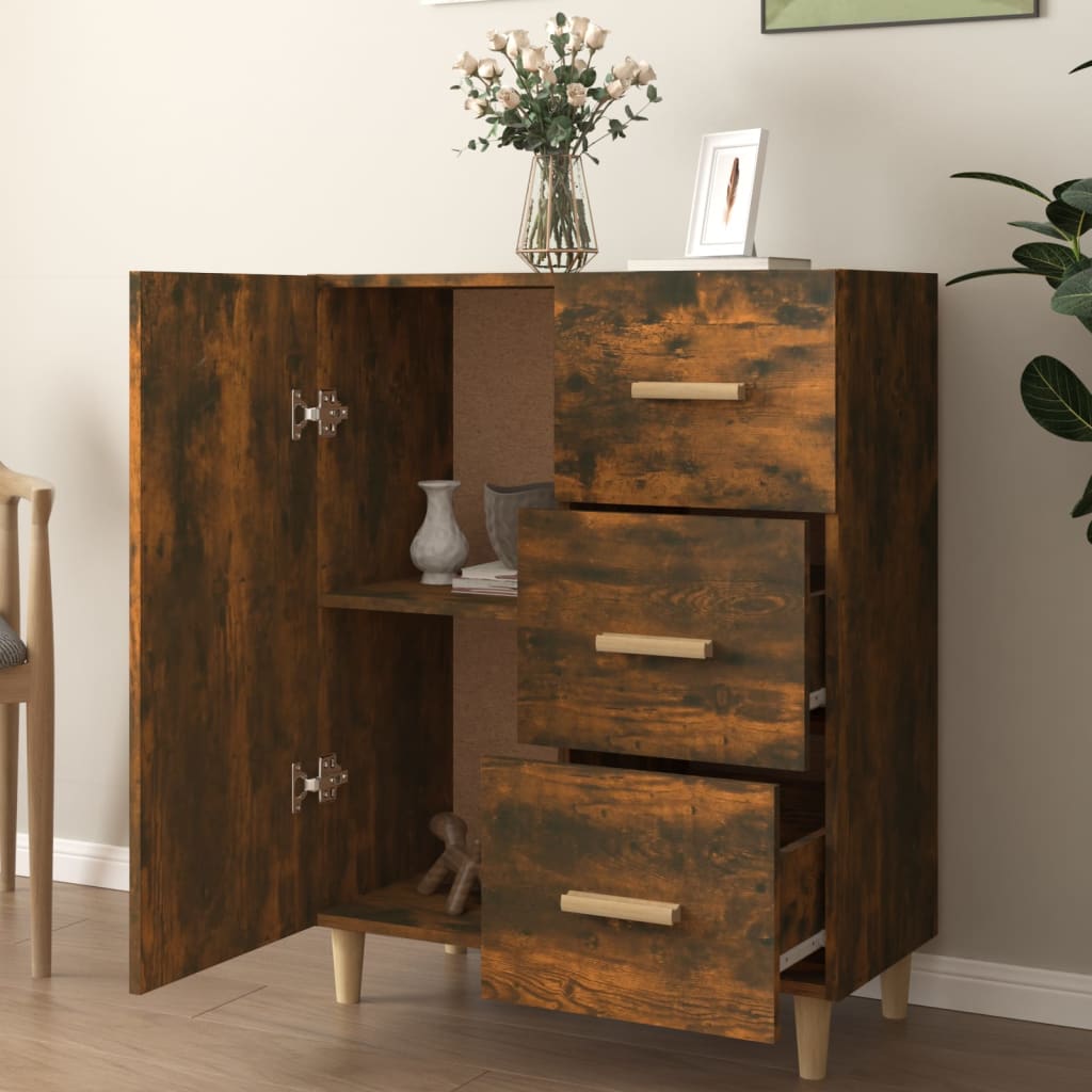 Sideboard Räuchereiche 69,5x34x90 cm Holzwerkstoff