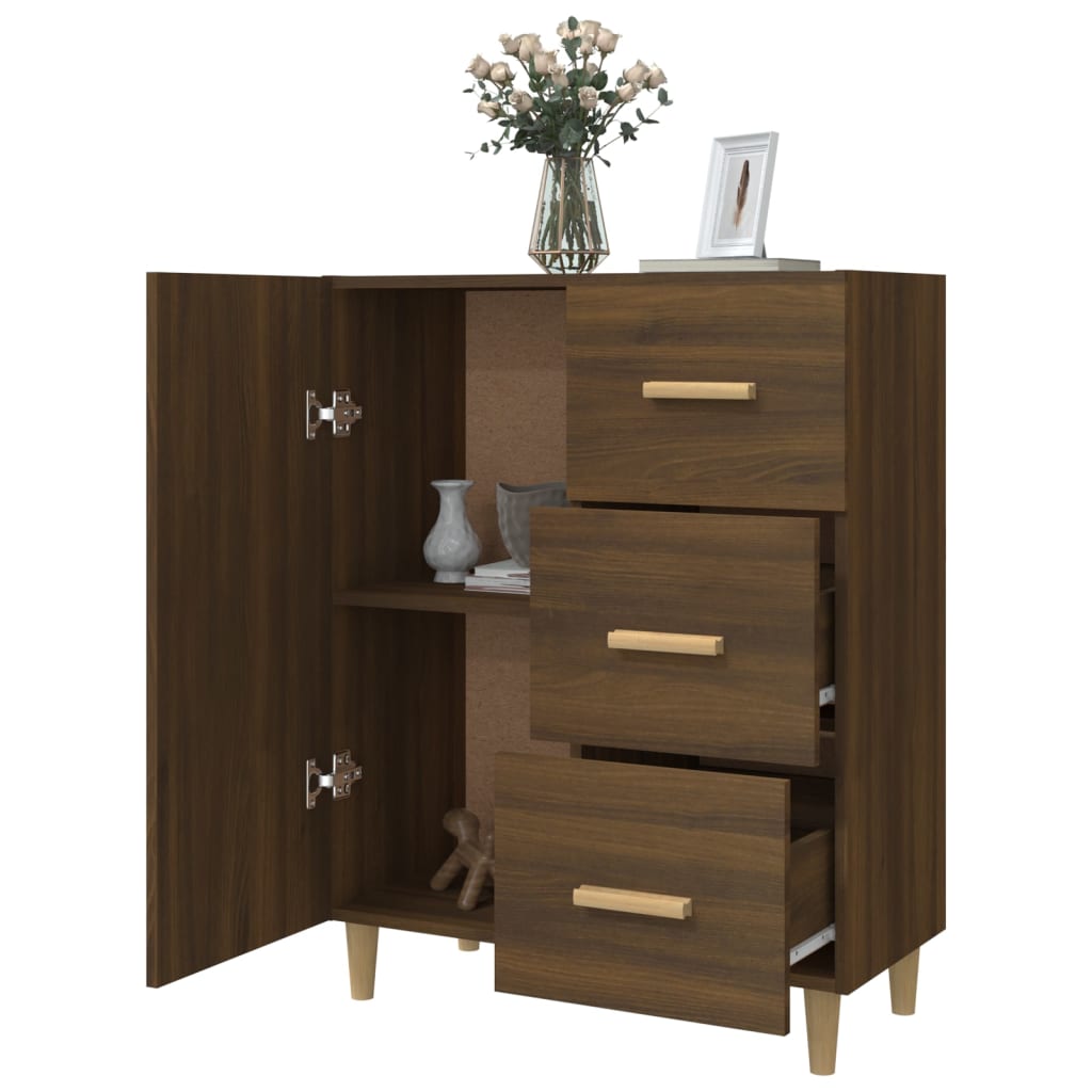 Sideboard Braun Eichen-Optik 69,5x34x90 cm Holzwerkstoff