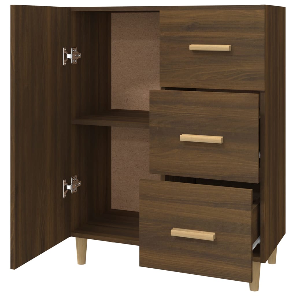 Sideboard Braun Eichen-Optik 69,5x34x90 cm Holzwerkstoff