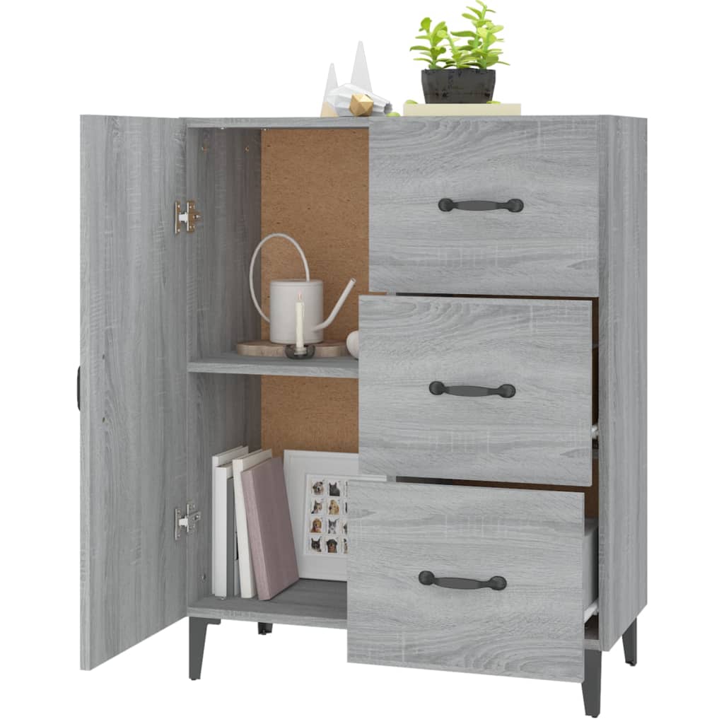 Sideboard Grau Sonoma 69,5x34x90 cm Holzwerkstoff