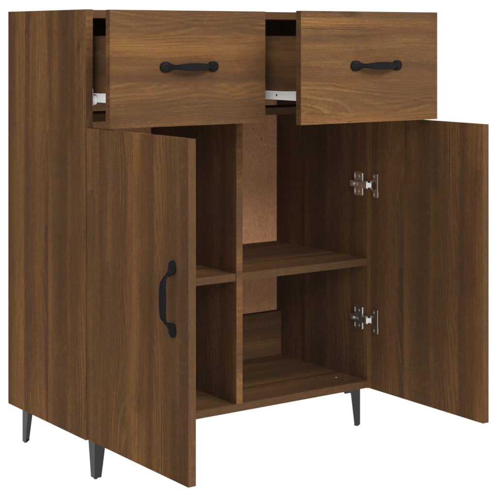 Sideboard Braun Eichen-Optik 69,5x34x90 cm Holzwerkstoff