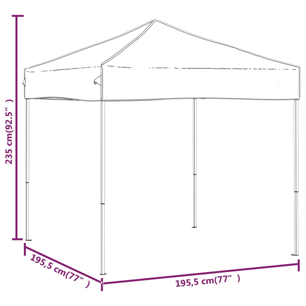 Partyzelt Faltbar Anthrazit 2x2 m