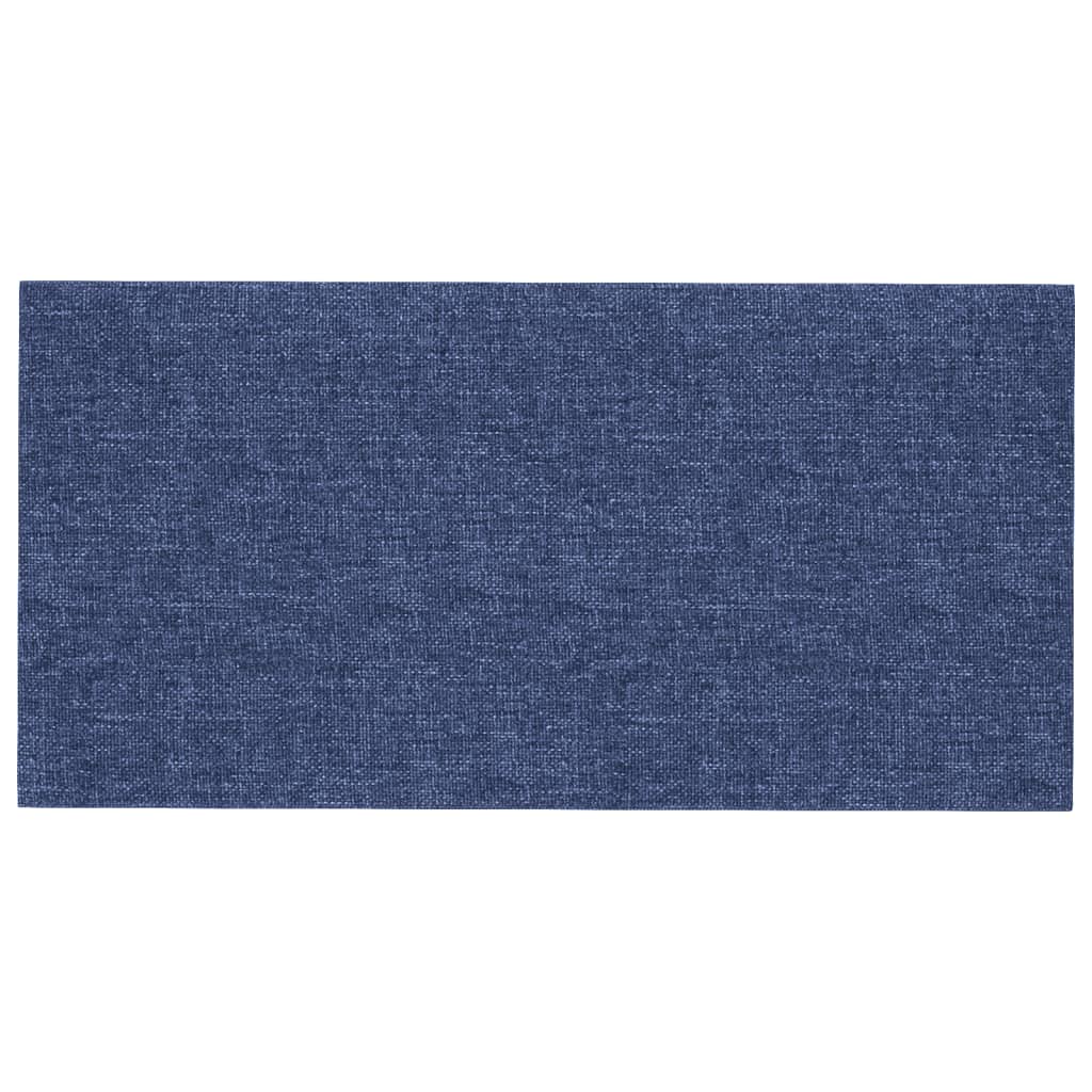 Wandpaneele 12 Stk. Blau 30x15 cm Stoff 0,54 m²