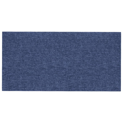 Wandpaneele 12 Stk. Blau 30x15 cm Stoff 0,54 m²