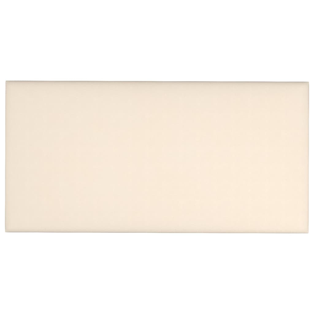Wandpaneele 12 Stk. Creme 30x15 cm Samt 0,54 m²
