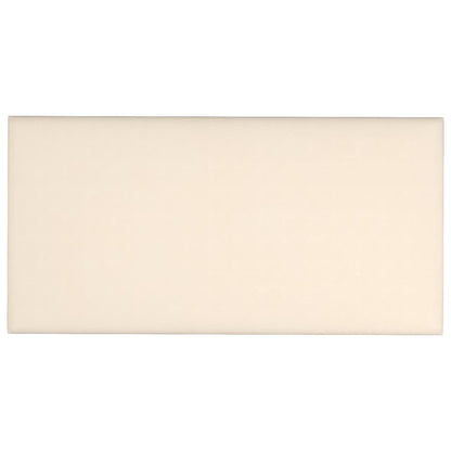 Wandpaneele 12 Stk. Creme 30x15 cm Samt 0,54 m²