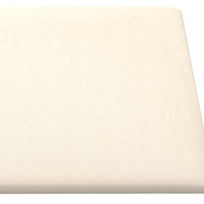 Wandpaneele 12 Stk. Creme 30x15 cm Samt 0,54 m²