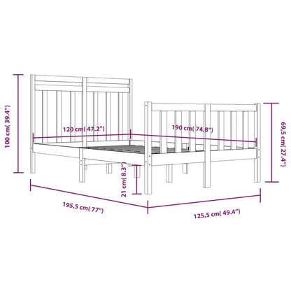 Massivholzbett 120x190 cm