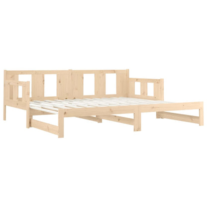 Tagesbett Ausziehbar Massivholz Kiefer 2x(90x190) cm