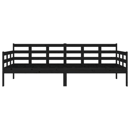 Tagesbett Schwarz Massivholz Kiefer 90x200 cm