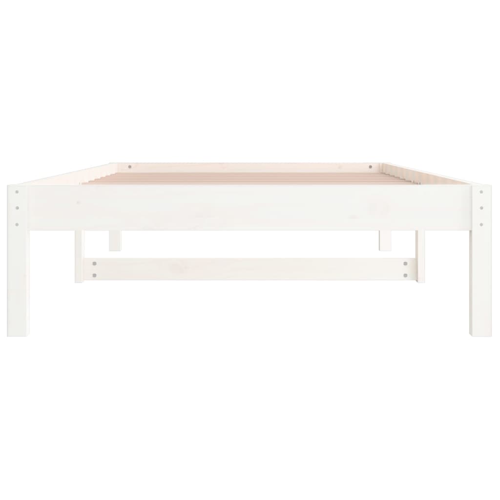Tagesbett ohne Matratze Weiß 90x200 cm Massivholz Kiefer