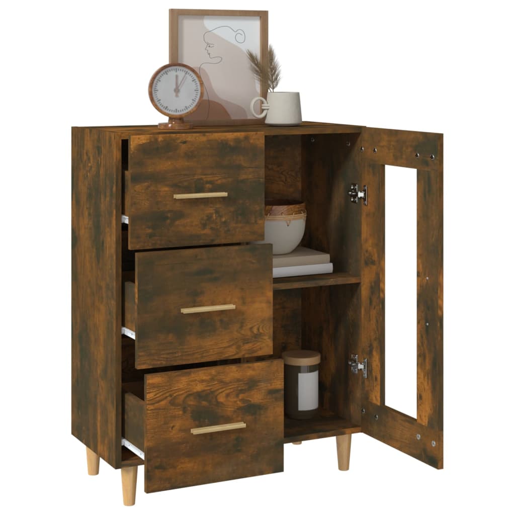 Sideboard Räuchereiche 69,5x34x90 cm Holzwerkstoff