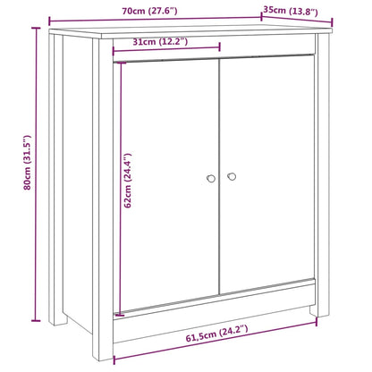 Sideboards 2 Stk. 70x35x80 cm Massivholz Kiefer