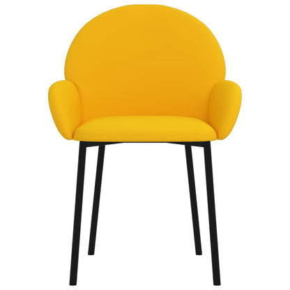 Esszimmerstühle 2 Stk. Gelb Samt