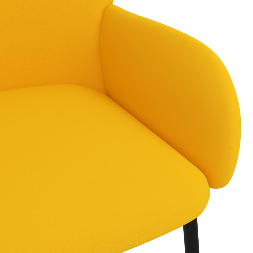 Esszimmerstühle 2 Stk. Gelb Samt