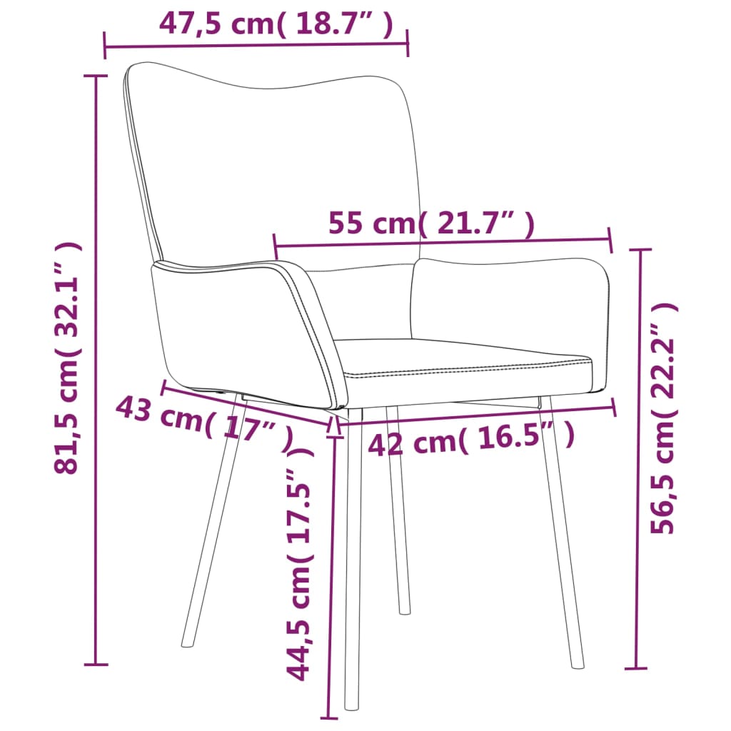 Esszimmerstühle 2 Stk. Rosa Samt