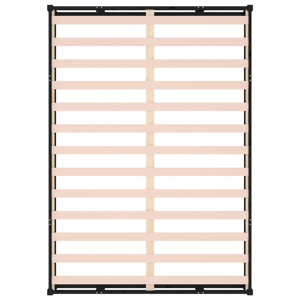 Massivholzbett Schwarz 200x200 cm