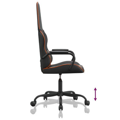 Gaming-Stuhl mit Massagefunktion Orange und Schwarz Kunstleder