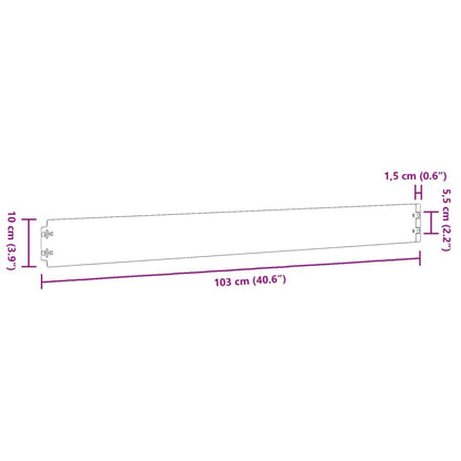 Rasenkanten 10 Stk. 10x103 cm Flexibel Cortenstahl