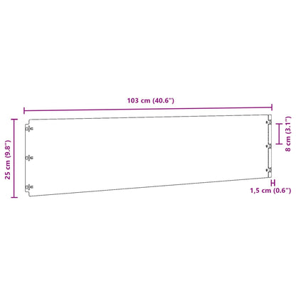 Rasenkanten 10 Stk. 25x103 cm Flexibel Cortenstahl