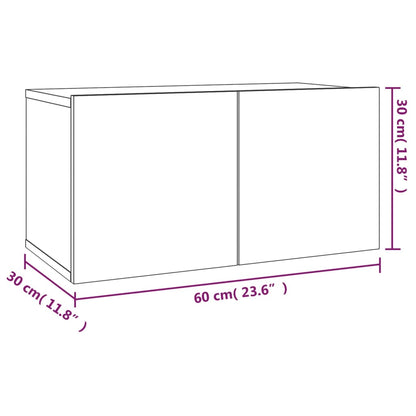 2-tlg. TV-Schrank-Set Räuchereiche Holzwerkstoff