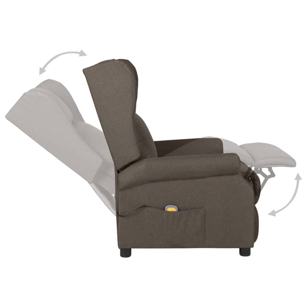 Massagesessel Braun Stoff