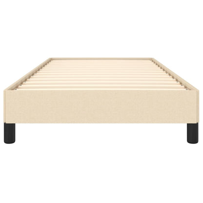Bettgestell ohne Matratze Creme 90x190 cm Stoff