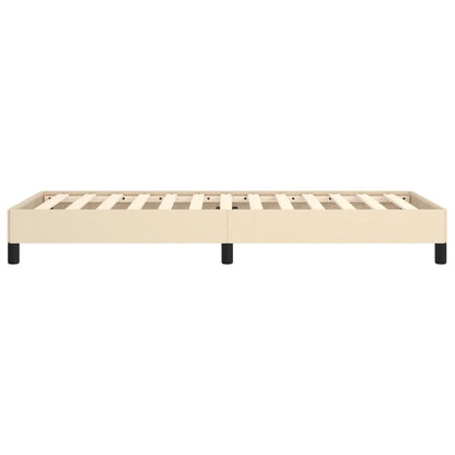 Bettgestell ohne Matratze Creme 100x200 cm Stoff
