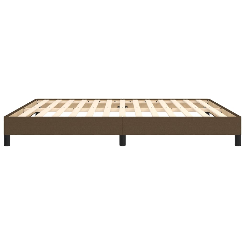 Bettgestell ohne Matratze Dunkelbraun 180x200 cm Stoff
