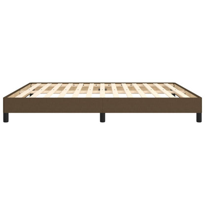 Bettgestell ohne Matratze Dunkelbraun 180x200 cm Stoff