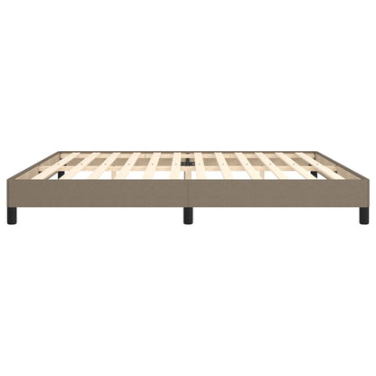 Bettgestell ohne Matratze Taupe 200x200 cm Stoff