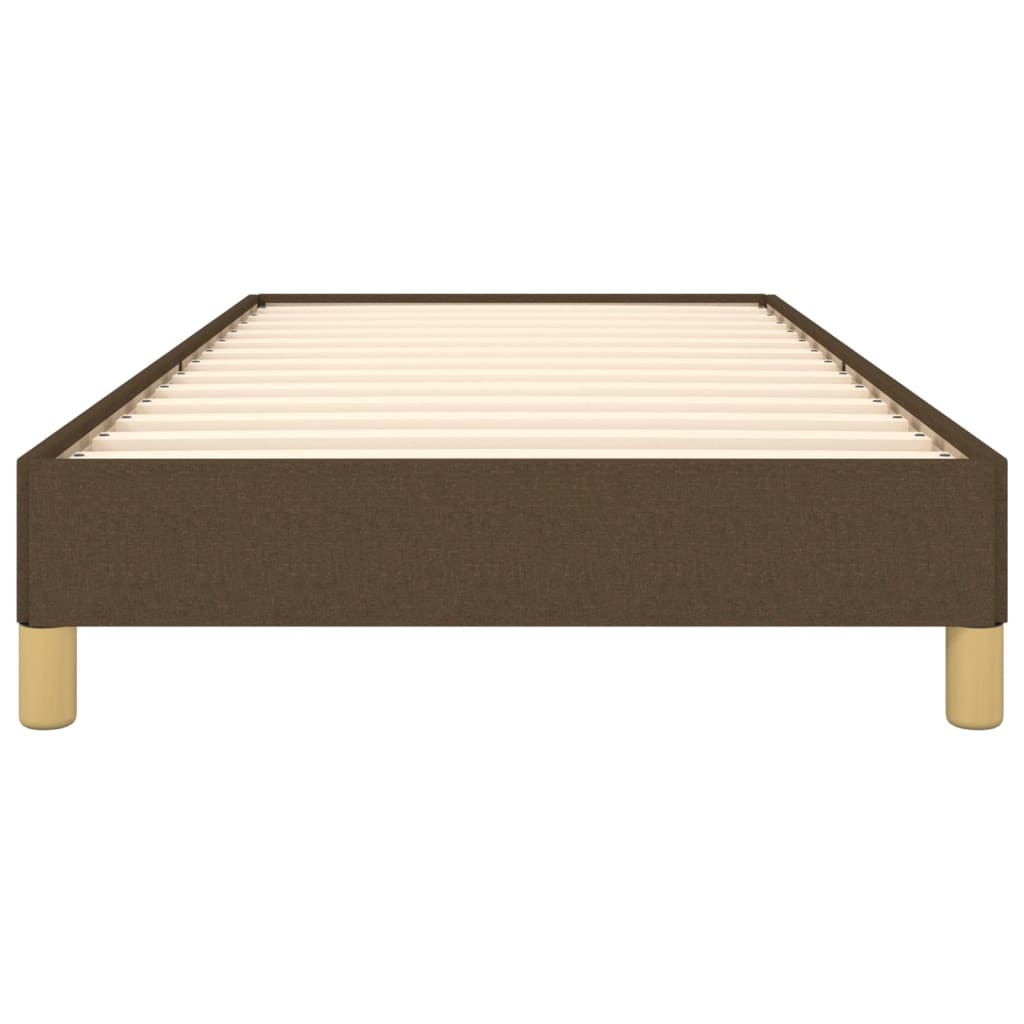 Bettgestell ohne Matratze Dunkelbraun 80x200 cm Stoff