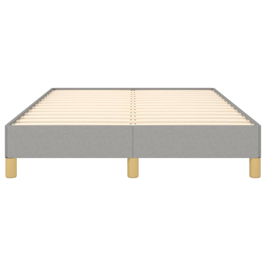 Bettgestell ohne Matratze Hellgrau 120x200 cm Stoff