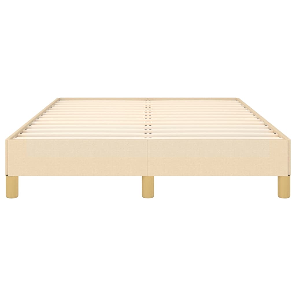 Bettgestell ohne Matratze Creme 120x200 cm Stoff