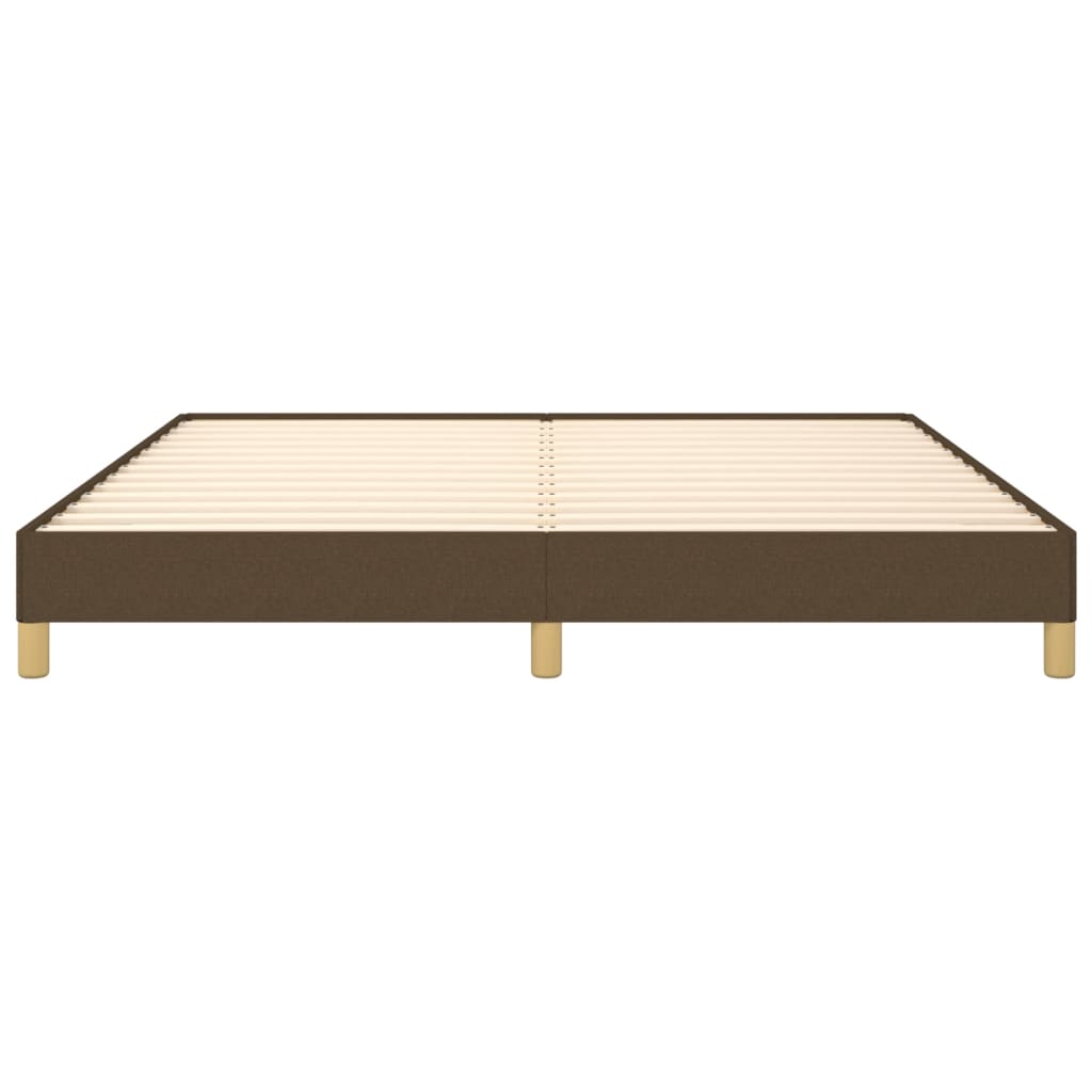 Bettgestell ohne Matratze Dunkelbraun 180x200 cm Stoff